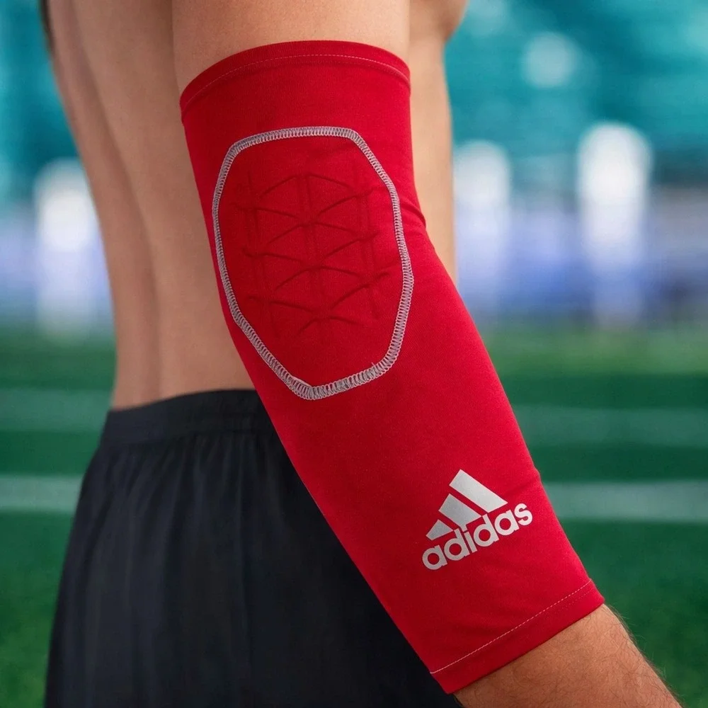 Adidas ClimaCool‎ Padded Elbow Sleeve Red Compression Basketball Training Gear